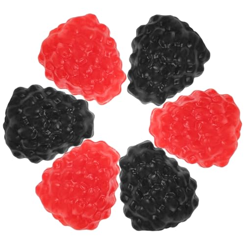 GOOHOCHY 6stücke Künstliche Himbeeren Realistische Dekorationsfrüchte Simulation Obst Modell Für Fotografie Inneneinrichtung Hochwertige Kunststofffrüchte Für Deko von GOOHOCHY