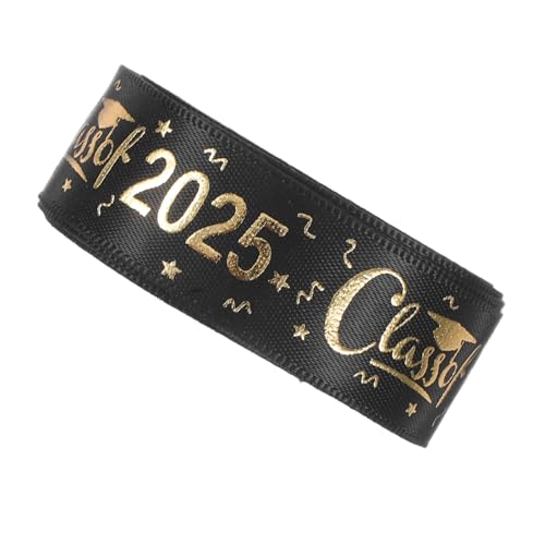 GOOHOCHY Polyesterband Für Abschlussfeier Mit Goldener Heißprägung Zum Verpacken Von Geschenken Partydekoration Bastelband von GOOHOCHY