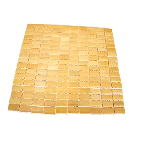 GOOHOCHY Bambusmatte Rutschfester Bodenbelag mit Rutsch Pads Atmungsaktive Duschmatte und Türvorleger Natürlicher Bambusblock Fußmatte für Bad Sauna und Wc Bereich von GOOHOCHY