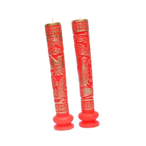 GOOHOCHY 1paar Chinesische Drachen Und Phönixkerzen Für Hochzeitsdekoration Traditionelle Rote Hochzeitskerzen Mit Detailliertem Design Für Hochzeitszeremonien Und GOOHOCHY 1paar Chinesische Drachen Und Phönixkerzen Für Hochzeitsdekoration Traditionelle Rote Hochzeitskerzen Mit Detailliertem Design Für Hochzeitszeremonien Und von GOOHOCHY