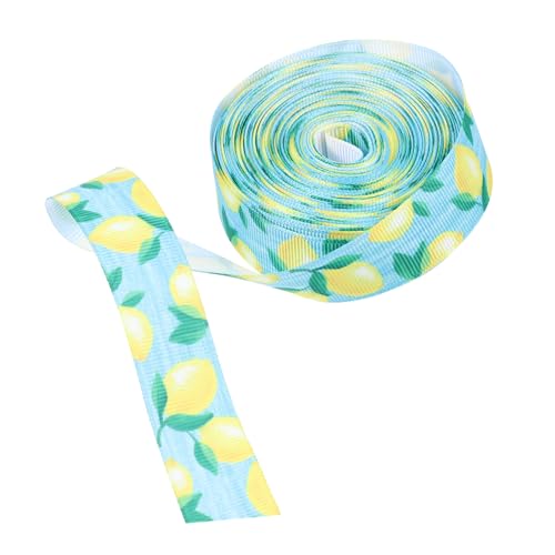 GOOHOCHY Dekoratives Zitronenmuster Geschenkband Breit Lang Polyester Schleifenband für Blumen Verpackung Bastelarbeiten Sommerparty Dekoration GOOHOCHY Dekoratives Zitronenmuster Geschenkband Breit Lang Polyester Schleifenband für Blumen Verpackung Bastelarbeiten Sommerparty Dekoration von GOOHOCHY
