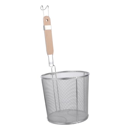 GOOHOCHY Edelstahl Nudel Sieb Küche Seiher Mesh Löffel 16cm Französisch Frites Scoop Für Hot Pot von GOOHOCHY