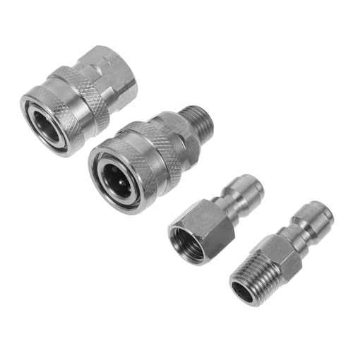 GOOHOCHY Edelstahl Schnellverbinder Adapter mit Innen und Außengewinde Korrosionsbeständig für Hochdruckreiniger Gartenschlauch Langlebige Wasserschlauch Kupplung Präzise Gefertigt für von GOOHOCHY