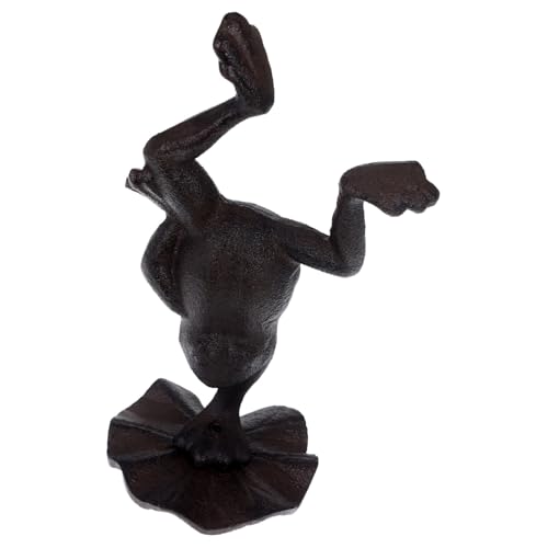 GOOHOCHY Froschornament aus Gusseisen Vintage Dekoration Retro Dekoration Meditierende Yoga-Froschstatue Yoga-Statue Vintage-Dekor Wohnkultur Froschstatuen für zu Hause Miniaturen Jahrgang von GOOHOCHY