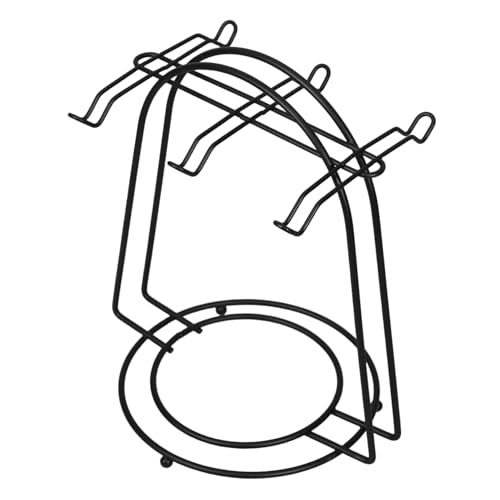 GOOHOCHY Metall Kaffeetassenhalter mit Untertassenständer Platzsparendes und Teller Aufbewahrungsregal für Küche Rostfreier Becherhalter mit Stabilem Rahmen für Theke und Arbeitsfläche von GOOHOCHY