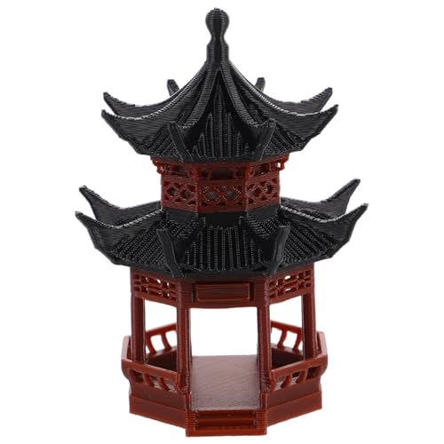 GOOHOCHY Miniatur Pavillon Figurine Für Mikrolandschaft Asiatische Statue Für Aquarium Dekoration Bonsai Zubehör Einzigartiges Design Für Garten Und von GOOHOCHY
