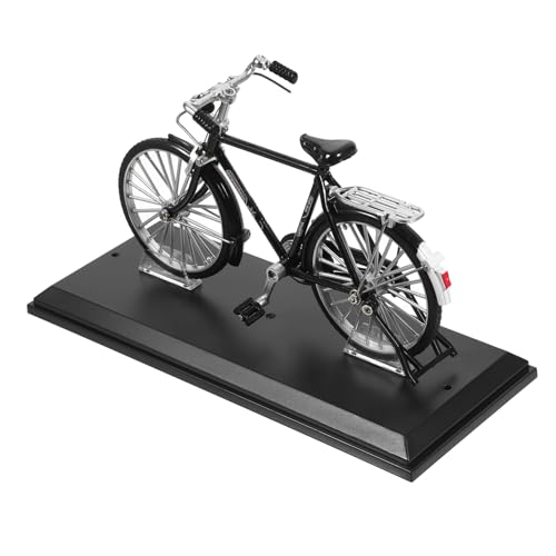 GOOHOCHY Miniatur Retro Fahrrad Modell Ornament Sockel Vintage Dekofigur für Zuhause und Büro Leichtes Desktop Dekorationsobjekt für Stilvolle Raumgestaltung von GOOHOCHY