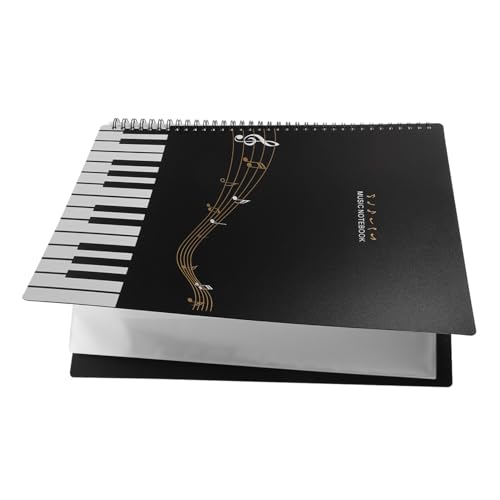 GOOHOCHY Musiknoten Ordner mit Transparenten Einlagen Robuster Dokumentenmappe für Schüler und Musiker zum Aufbewahren von Noten und Dokumenten Langlebig und Vielseitig Einsetzbar von GOOHOCHY