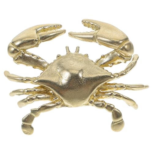 GOOHOCHY Nautische Messingkrabbe Möbelgriffe Retro Einlochknöpfe Für Schränke Design Für Küsten- Für Strandhäuser Und Kinderzimmer von GOOHOCHY