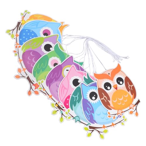 GOOHOCHY Owl Hanging Ornaments Niedliche Dekorationen für Kindergarten Rückkehr zur Schule Partys Klassenzimmer Karten Schnur für Einfache Montage und Transport von GOOHOCHY