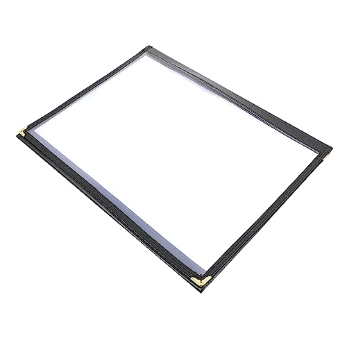 GOOHOCHY PVC Menüschutz Transparenter Flexibler Speisekartenordner mit Lederkanten Praktischer Stabiler und Platzsparender Menühülle für Restaurants und Bars Schützendes Cover von GOOHOCHY