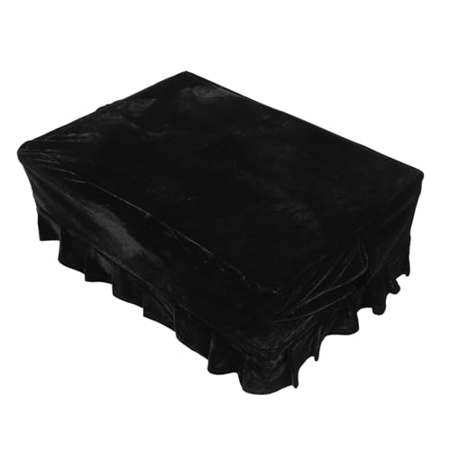 GOOHOCHY Piano Hocker Bezug aus Stretchmaterial Staubdicht und Schützend für Klavierbänke und Schönheitssitze Installieren Reinigen Vielseitig Einsetzbar Schwarz von GOOHOCHY