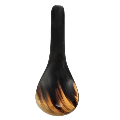 GOOHOCHY Praktischer Hornlöffel aus Rinderhorn Handgefertigte Glatte Suppenkelle für Kaffee Tee und Zufällige Farbe Zufällige Farbe Zufällige Farbe von GOOHOCHY