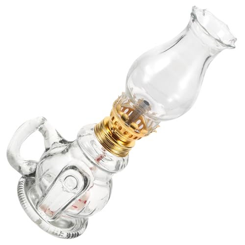 GOOHOCHY Vintage Petroleumlampe Dekorative Glas-öllampe Camping Tischlampe Mit Glasschirm Petroleumlampe Für Outdoor Und Innenbereich von GOOHOCHY