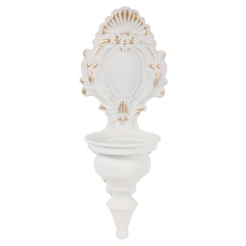 GOOHOCHY Retro-wandkerzenhalter Kerzenhalter Für Leuchter Inhaber Lampe Weihnachtskerze Ritual Dekorativ Goldener Kerzenhalter Platte Led Laternenkerzendekoration Kandelaber Weiß Eisen von GOOHOCHY