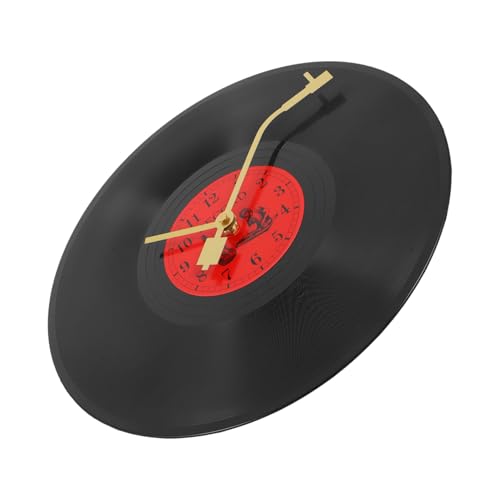GOOHOCHY Kreative Vinyl Schallplatten Wanduhr im Retro-Stil Einzigartige Wanddekoration für Wohnzimmer und Schlafzimmer Vielseitige Nutzung Langlebig und Geschenkidee für Musikliebhaber von GOOHOCHY