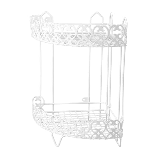 GOOHOCHY Toilettenregal Für Badezimmer Eckregal Aus Metall Mehrschichtiges Wandregal Spurstreifiges Design Praktisches Aufbewahrungsregal von GOOHOCHY