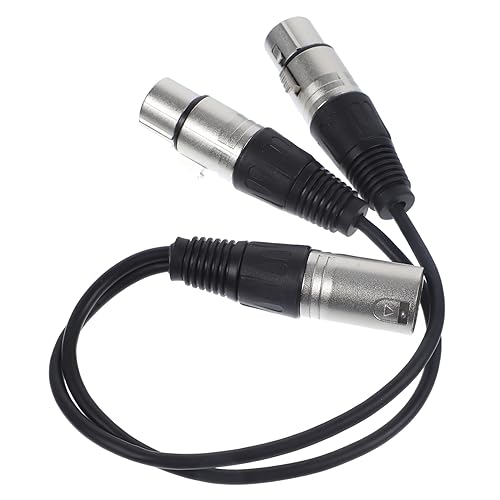 GOOHOCHY Xlr Splitter Kabel Male Female Schwarz Hochwertiges Mikrofon Audio Kabel für Lautsprecher für Stereo Verbindungen Hohe Klangqualität Robuste Abschirmung von GOOHOCHY