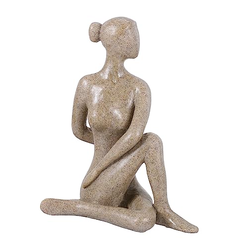 GOOHOCHY Yoga-Mädchen-Harz-Figur, Kunst-Dekor, Yoga-Statue für Zuhause und Büro, Dekoration, leicht, kreatives Ornament für Schreibtisch und Wohnen von GOOHOCHY