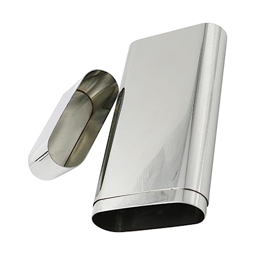 GOOHOCHY Zigarrenzubehör Aus Edelstahl Tragbares Reiseetui Platz Drei Korrosionsbeständig Elegantes Design von GOOHOCHY