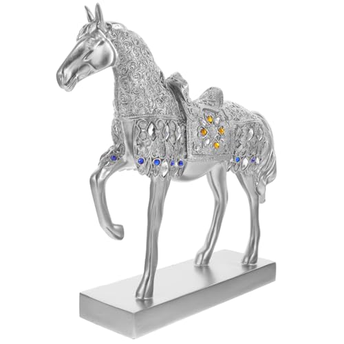 GOOHOCHY Zimmerregal- Harzbeschichtete Pferdefigur Silber Heimdekoration GOOHOCHY Zimmerregal- Harzbeschichtete Pferdefigur Silber Heimdekoration von GOOHOCHY