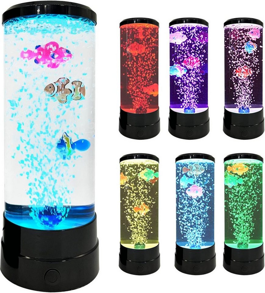 GOOLOO LED Dekolicht Bubble Fisch Lampe LED Stimmungslicht mit 7 Farbwechsel, Fantasie Aquarium Nachtlicht La-va Lampe LED von GOOLOO