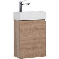 Badmöbel lino Eiche Hell Gäste wc Möbel B:40/H:64/T:22cm - Goom von GOOM