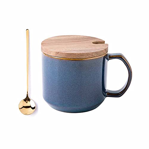 GOONSDS Keramiktasse 370ml Dekorative Tasse für Tee und Kaffee,Bule d von GOONSDS