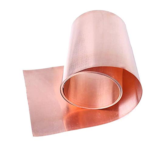 GOONSDS Pure Copper Foil Sheet Dünne Cu-Metallfolienrolle, Pure Copper Strip Länge 1 m, Breite 300 mm,Thickness 0.2mm von GOONSDS