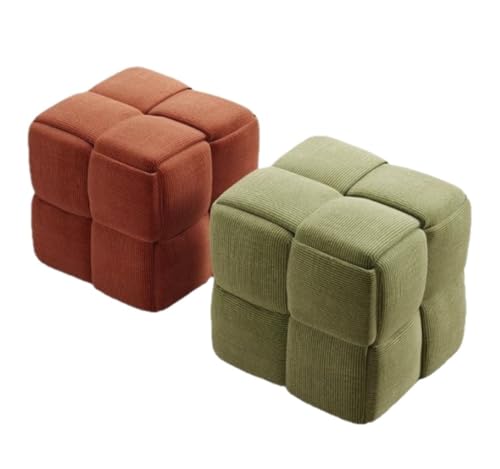 Fußhocker, Sofa Hocker 2 Packungen Fußstütze, Weicher, Bequemer, Quadratischer Hocker Aus Cordgewebe Wechselschuhhocker von GOOPEEG