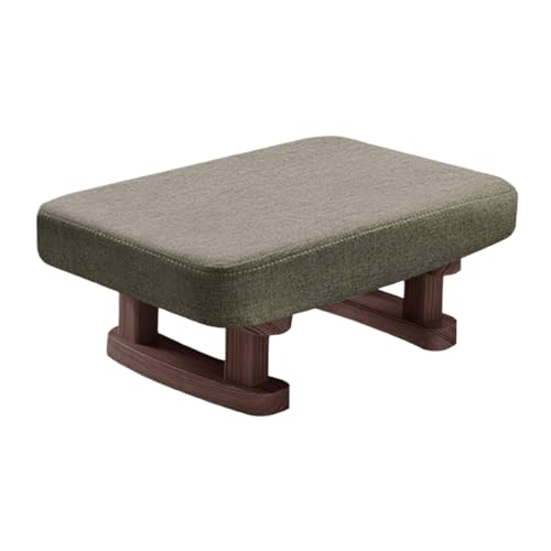 Fußhocker, Sofa Hocker Fußhocker, Rechteckiger Stuhl, Tritthocker, Gepolstert, Heimdekoration, Fußstütze Wechselschuhhocker(Brown) von GOOPEEG