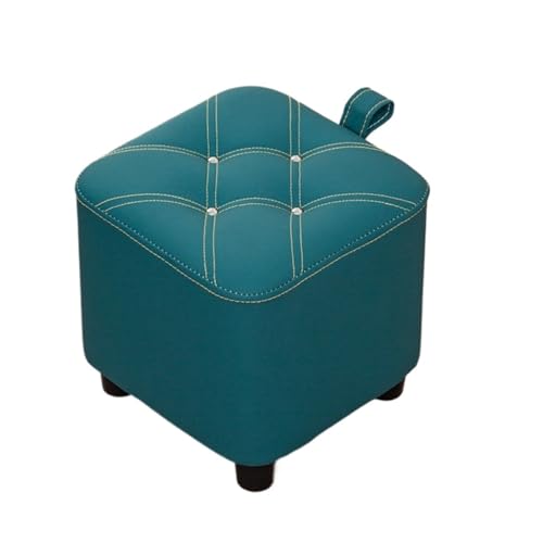 Fußhocker, Sofa Hocker Fußhocker, Schuhwechselhocker, Sofa-Fußstütze for Wohnzimmer Wechselschuhhocker(Dark Green) von GOOPEEG