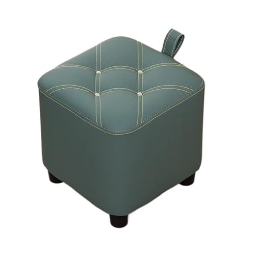 Fußhocker, Sofa Hocker Fußhocker, Schuhwechselhocker, Sofa-Fußstütze for Wohnzimmer Wechselschuhhocker(Light Green) von GOOPEEG