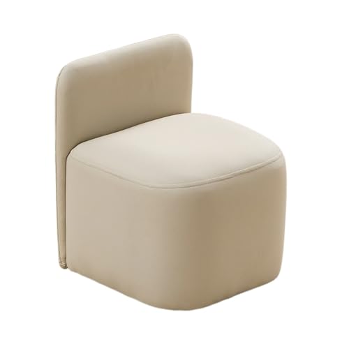 Fußhocker, Sofa Hocker Fußhocker Mit Tragbaren Griffen, Rückenlehne for Sitzen, Fußstütze Wechselschuhhocker(White) von GOOPEEG