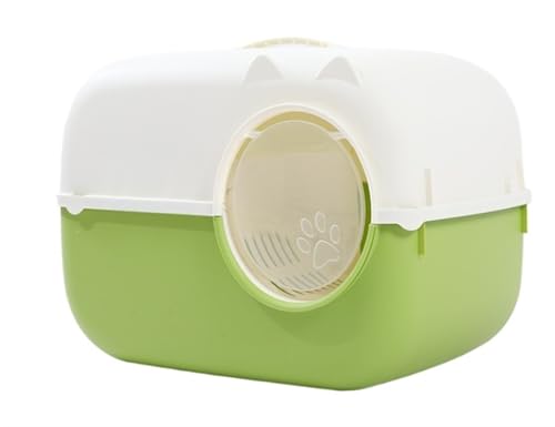 GOOPEEG Cat Litter Box Abnehmbare Katzentoilette Mit Deckel Und Katzenstreuschaufel. Geschlossene Katzentoilette. Leicht Zu Reinigen. Kein Geruch. Katzenklo(Grün) von GOOPEEG