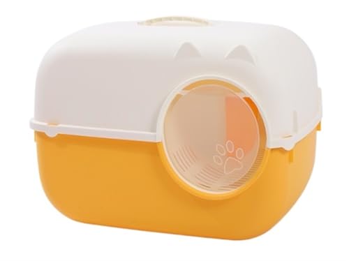 GOOPEEG Cat Litter Box Abnehmbare Katzentoilette Mit Deckel Und Katzenstreuschaufel. Geschlossene Katzentoilette. Leicht Zu Reinigen. Kein Geruch. Katzenklo(Yellow) von GOOPEEG