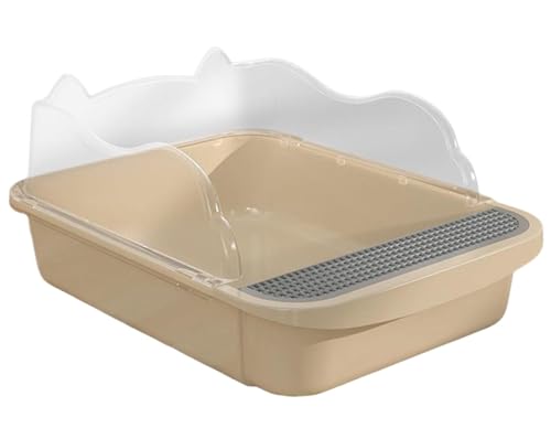 GOOPEEG Cat Litter Box Oben Offene Katzentoilette Für Haustiere, Mit Hohen Seitenwänden, Verhindert Das Austreten Von Sand, Behälter, Sandkasten Katzenklo von GOOPEEG