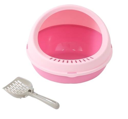 GOOPEEG Cat Litter Box Offene Katzentoilette Mit Hohem Rand, Spritzwassergeschützte, Halbgeschlossene, Herausnehmbare Katzenklo(Pink) von GOOPEEG