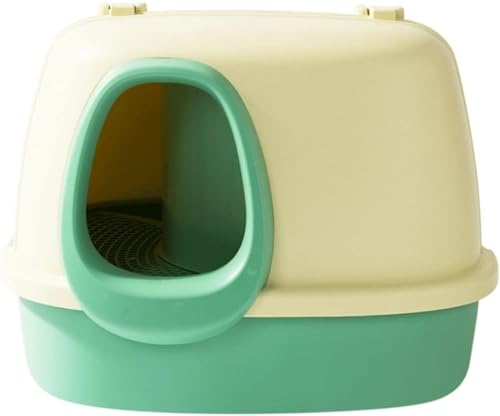 GOOPEEG Cat Litter Box Vollständig Geschlossene Katzentoilette, Hält Gerüche Zurück Und Verhindert Das Austreten Von Urin Streu. Leicht Zu Reinigende Katzenklo(Grün) von GOOPEEG