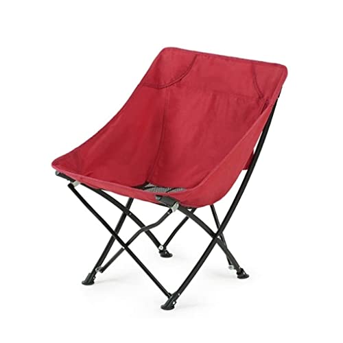 GOOPEEG Chaise de Plage Pliable Campingstuhl Tragbarer Ultraleichter Kompakter Zusammenklappbarer Campingrucksack-Stuhl Klappstuhl Für Outdoor-Wandern Chaise de Plage Pliable(Rood) von GOOPEEG