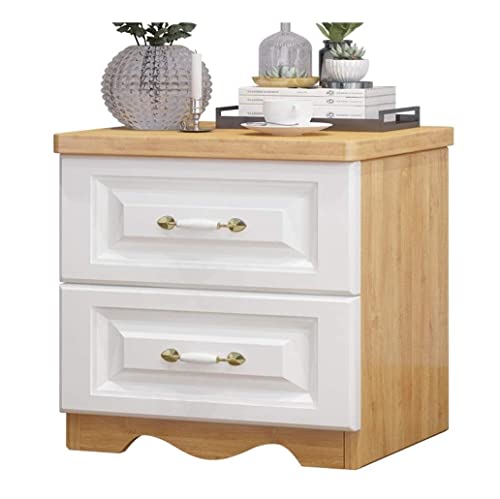 GOOPEEG Couchtisch Tisch Wohnzimmer Hölzerner Nachttisch-Aufbewahrungsschrank Mit Schubladen-Organizer Abnehmbare Montage Nachttisch Schlafzimmer Modemöbel Beistelltisch Sofatisch(45 * 40 * 47.5cm) von GOOPEEG