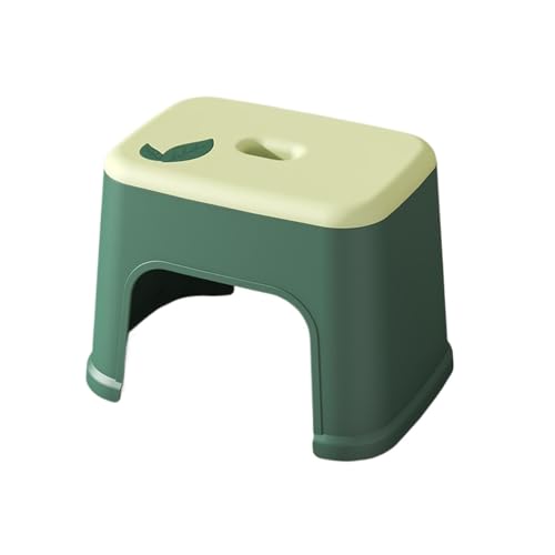 GOOPEEG Fußhocker, Sofa Hocker 3Pcs Tragbare Hocker Leichte Schritt Stapelbar Haushalt Wechselschuhhocker(Grün) von GOOPEEG