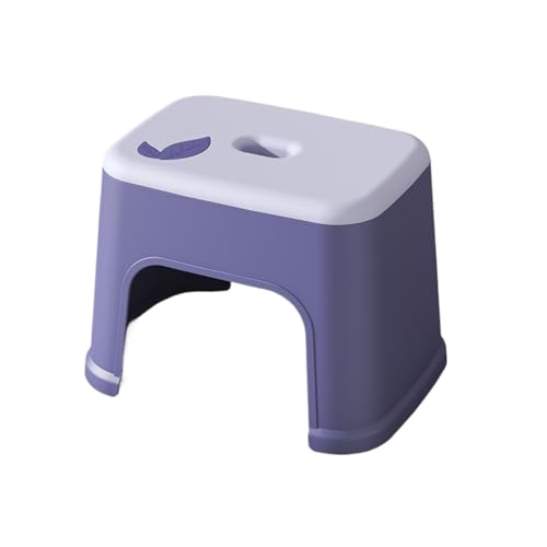 GOOPEEG Fußhocker, Sofa Hocker 3Pcs Tragbare Hocker Leichte Schritt Stapelbar Haushalt Wechselschuhhocker(Purple) von GOOPEEG