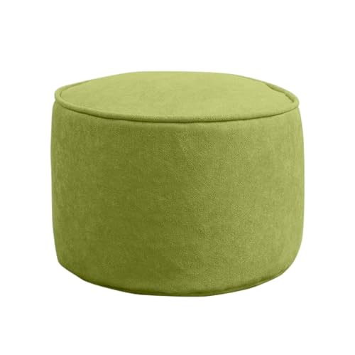 GOOPEEG Fußhocker, Sofa Hocker Fußhocker, Rund, Abnehmbar, Waschbar, Fußstütze, 1 Stück Wechselschuhhocker(Grün) von GOOPEEG