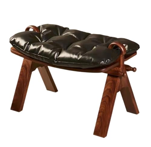 GOOPEEG Fußhocker, Sofa Hocker Fußhocker, Stuhl, Fußstütze for Wohnzimmer, Couch, Schreibtisch, Schuhe Wechseln Wechselschuhhocker(Black) von GOOPEEG