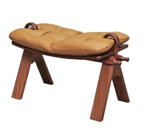 GOOPEEG Fußhocker, Sofa Hocker Fußhocker, Stuhl, Fußstütze for Wohnzimmer, Couch, Schreibtisch, Schuhe Wechseln Wechselschuhhocker(Brown) von GOOPEEG