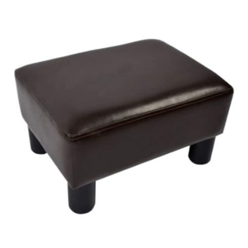 GOOPEEG Fußhocker, Sofa Hocker Fußhocker Mit Beinen Unter Dem Schreibtisch, Fußstütze for Wohnzimmer, Schlafzimmer Wechselschuhhocker(Brown) von GOOPEEG