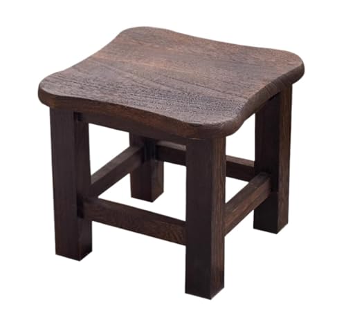 GOOPEEG Fußhocker, Sofa Hocker Holz Tritthocker Pflanze Fußhocker Mit Vier Beinen for Küche Badezimmer Wechselschuhhocker(C) von GOOPEEG