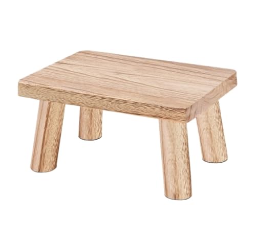 GOOPEEG Fußhocker, Sofa Hocker Holzhocker, Rechteckiger Nachttisch-Tritthocker for Küche Und Badezimmer, Fußstütze Wechselschuhhocker(B) von GOOPEEG