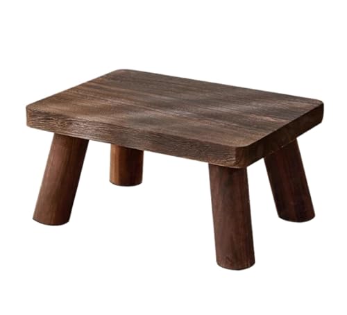 GOOPEEG Fußhocker, Sofa Hocker Holzhocker, Rechteckiger Nachttisch-Tritthocker for Küche Und Badezimmer, Fußstütze Wechselschuhhocker(C) von GOOPEEG
